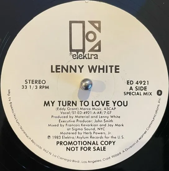 LENNY WHITE / MY TURN TO LOVE YOU (PROMO WHITE LABEL)Υʥ쥳ɥ㥱å ()