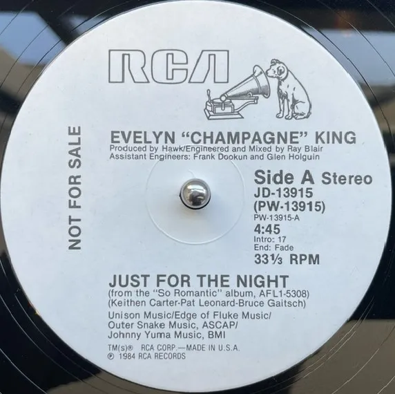 EVELYN KING / JUST FOR THE NIGHT (PROMO WHITE LABEL)Υʥ쥳ɥ㥱å ()