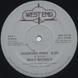 BILLY NICHOLS / DIAMOND RINGΥʥ쥳ɥ㥱å ()