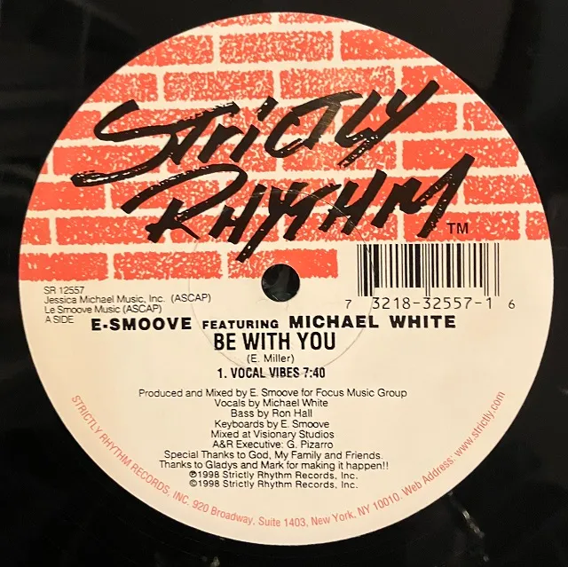 E-SMOOVE FEATURING MICHAEL WHITE / BE WITH YOUのアナログレコードジャケット (準備中)