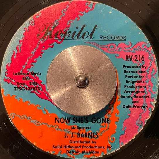 J. J. BARNES / NOW SHE'S GONE / HOLD ON TO ITのアナログレコードジャケット (準備中)