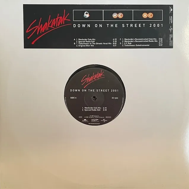 SHAKATAK / DOWN ON THE STREET 2001のアナログレコードジャケット (準備中)