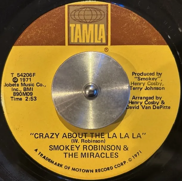 SMOKEY ROBINSON & THE MIRACLES / CRAZY ABOUT THE LA LA LAのアナログレコードジャケット (準備中)