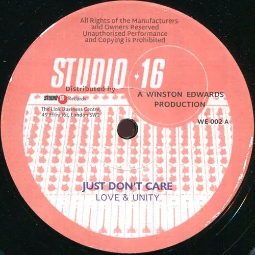 LOVE & UNITY / I JUST DON'T CARE (REISSUE)のアナログレコードジャケット (準備中)
