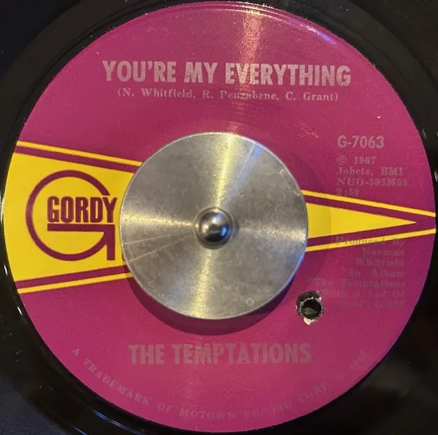 TEMPTATIONS / YOU'RE MY EVERYTHINGのアナログレコードジャケット (準備中)