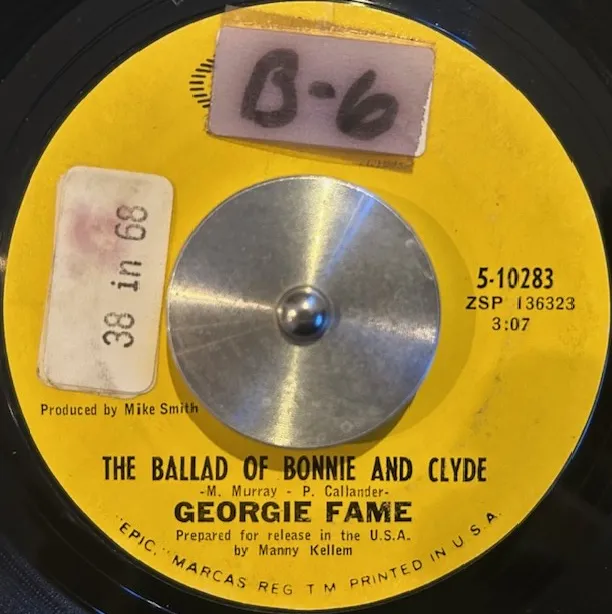 GEORGIE FAME / BALLAD OF BONNIE AND CLYDEのアナログレコードジャケット (準備中)