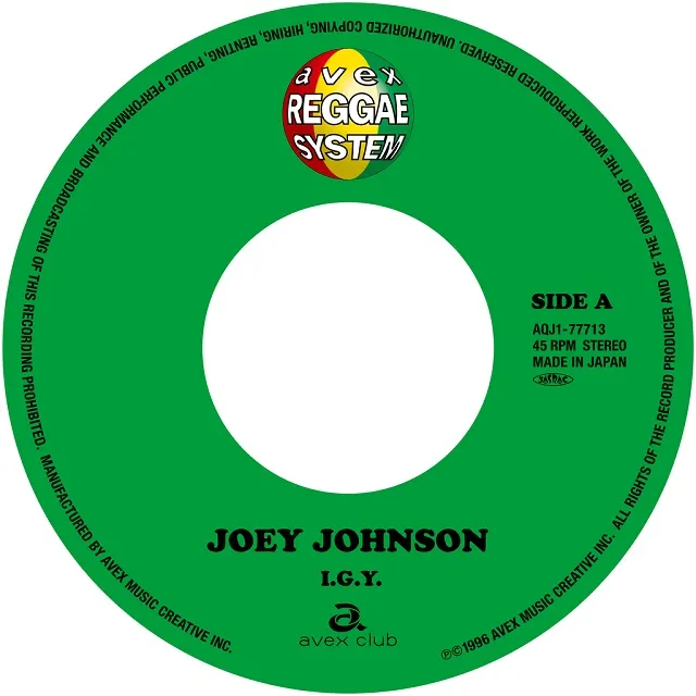 JOEY JOHNSON / I.G.Y. / RIGHT HERE WAITINGのアナログレコードジャケット (準備中)