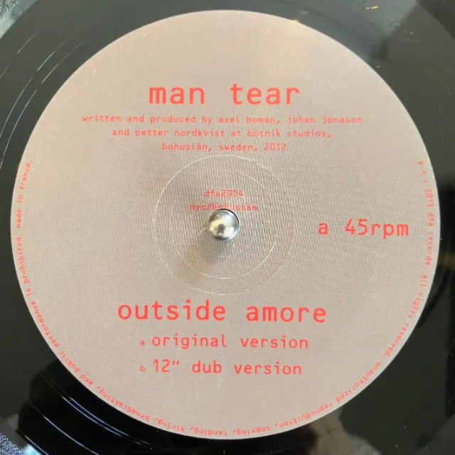 MAN TEAR / OUTSIDE AMOREのアナログレコードジャケット (準備中)