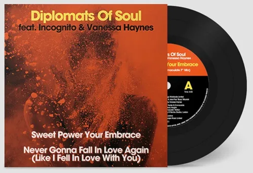 DIPLOMATS OF SOUL / SWEET POWER YOUR EMBRACE / NEVER GONNA FALL IN LOVE AGAINのアナログレコードジャケット (準備中)
