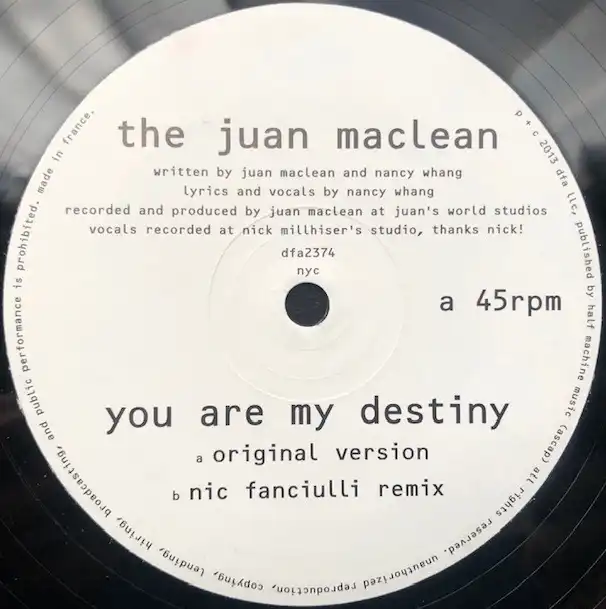 JUAN MACLEAN / YOU ARE MY DESTINYΥʥ쥳ɥ㥱å ()