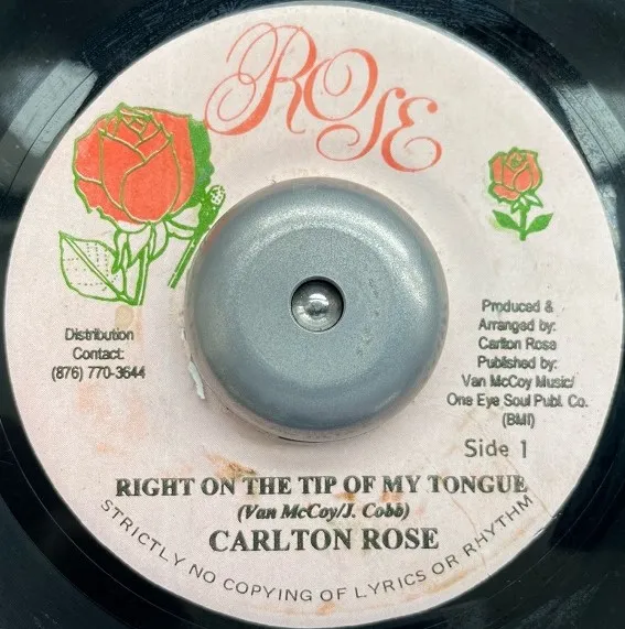 CARLTON ROSE / RIGHT ON THE TIP OF MY TONGUEΥʥ쥳ɥ㥱å ()