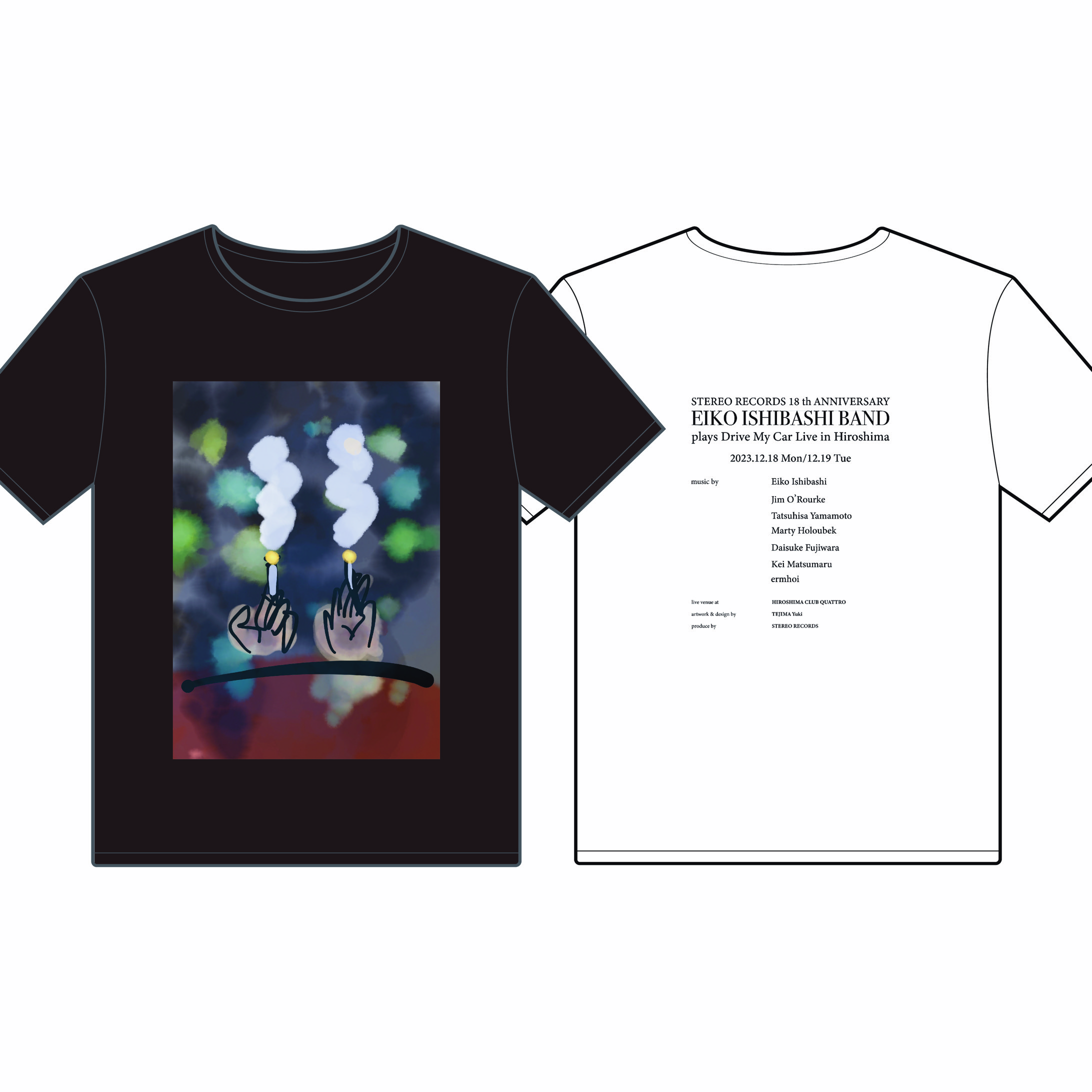 STEREO RECORDS 18th Anniversary T-SHIRTS (BLACK M SIZE)