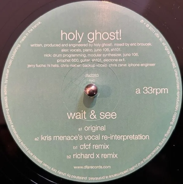 HOLY GHOST! / WAIT & SEE