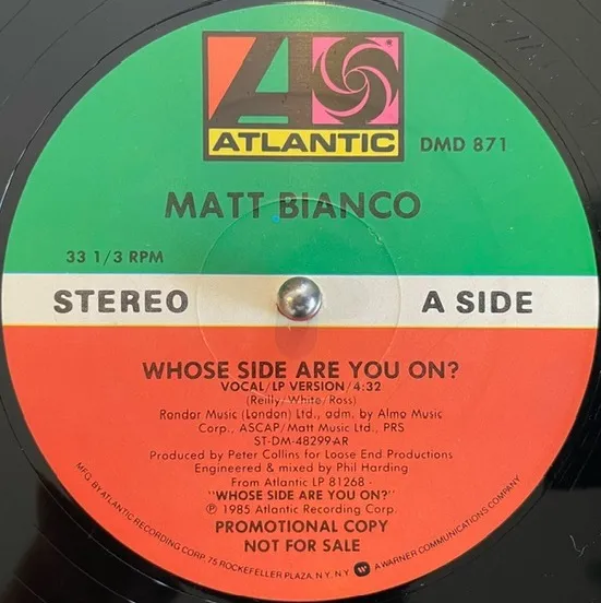 MATT BIANCO / WHOSE SIDE ARE YOU ON?  MATT'S MOOD II (PROMO)