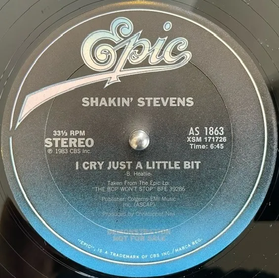 SHAKIN' STEVENS / CRY JUST A LITTLE BIT (PROMO)Υʥ쥳ɥ㥱å ()