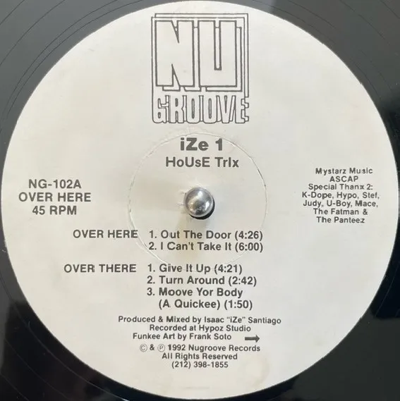 IZE 1 / HOUSE TRIX [12inch - NG-102]：HOUSE：アナログレコード専門 