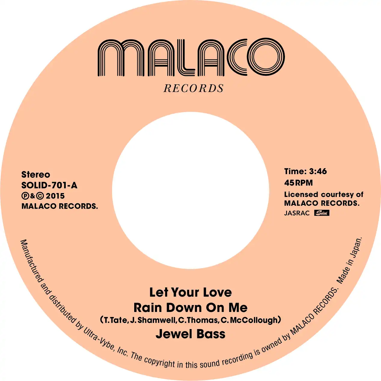JEWEL BASS / LET YOUR LOVE RAIN DOWN ON ME