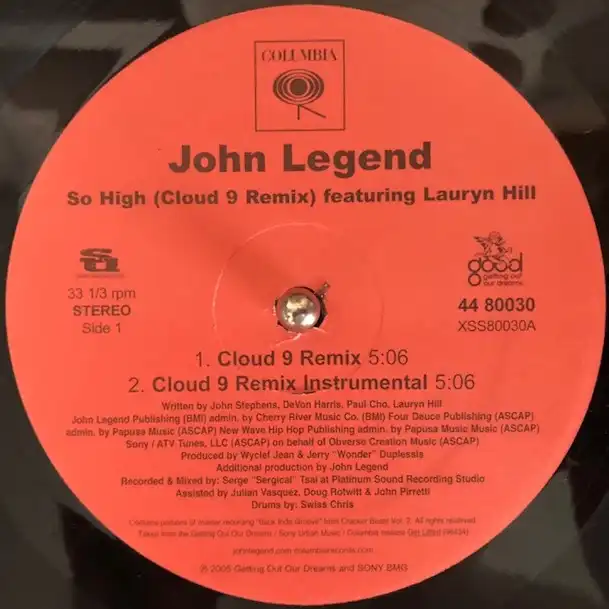 JOHN LEGEND / SO HIGH (CLOUD 9 REMIX) FEATURING LAURYN HILL Υʥ쥳ɥ㥱å ()