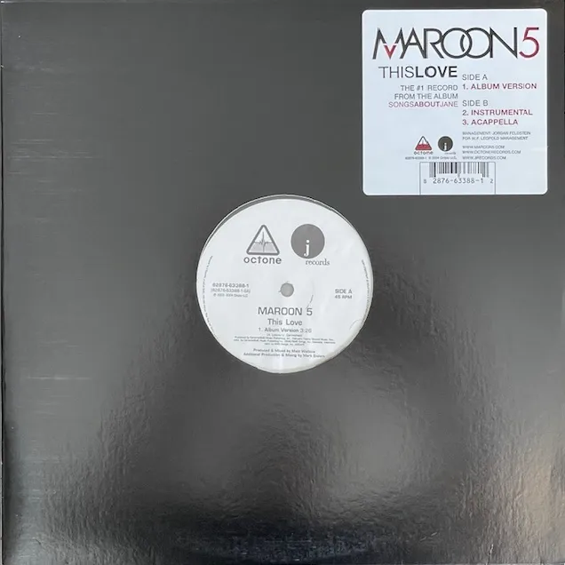MAROON 5 / THIS LOVEのアナログレコードジャケット (準備中)