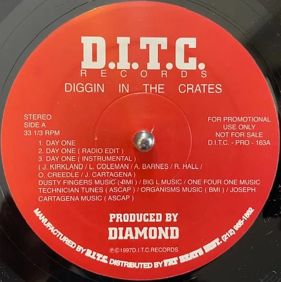 DIGGIN IN THE CRATES / DAY ONEのアナログレコードジャケット (準備中)