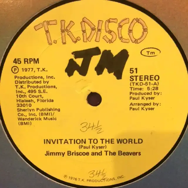 JIMMY BRISCOE & THE BEAVERS / INVITATION TO THE WOのアナログレコードジャケット (準備中)