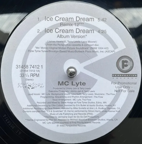 MC LYTE / ICE CREAM DREAMのアナログレコードジャケット (準備中)