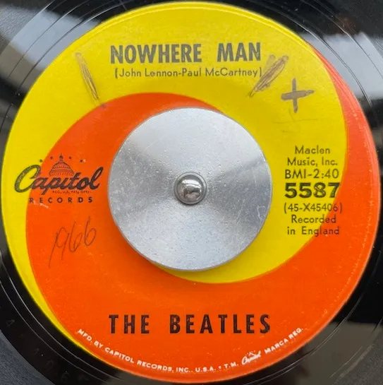 BEATLES / NOWHERE MAN ／ WHAT GOES ON?のアナログレコードジャケット (準備中)